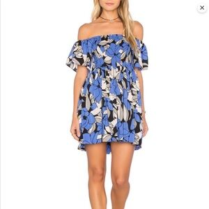 Free People Women's Off Shoulder Smocked Louise Dress w/ Pockets Size S